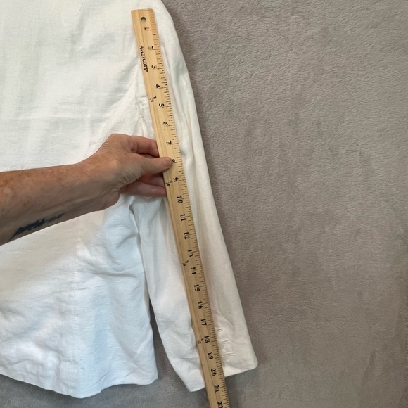 Banana Republic Women's White 100% Linen Blazer Sz 12 2 Button Front Coastal - Picture 11 of 15